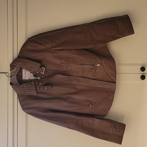 Pamela McCoy brown leather jacket size M